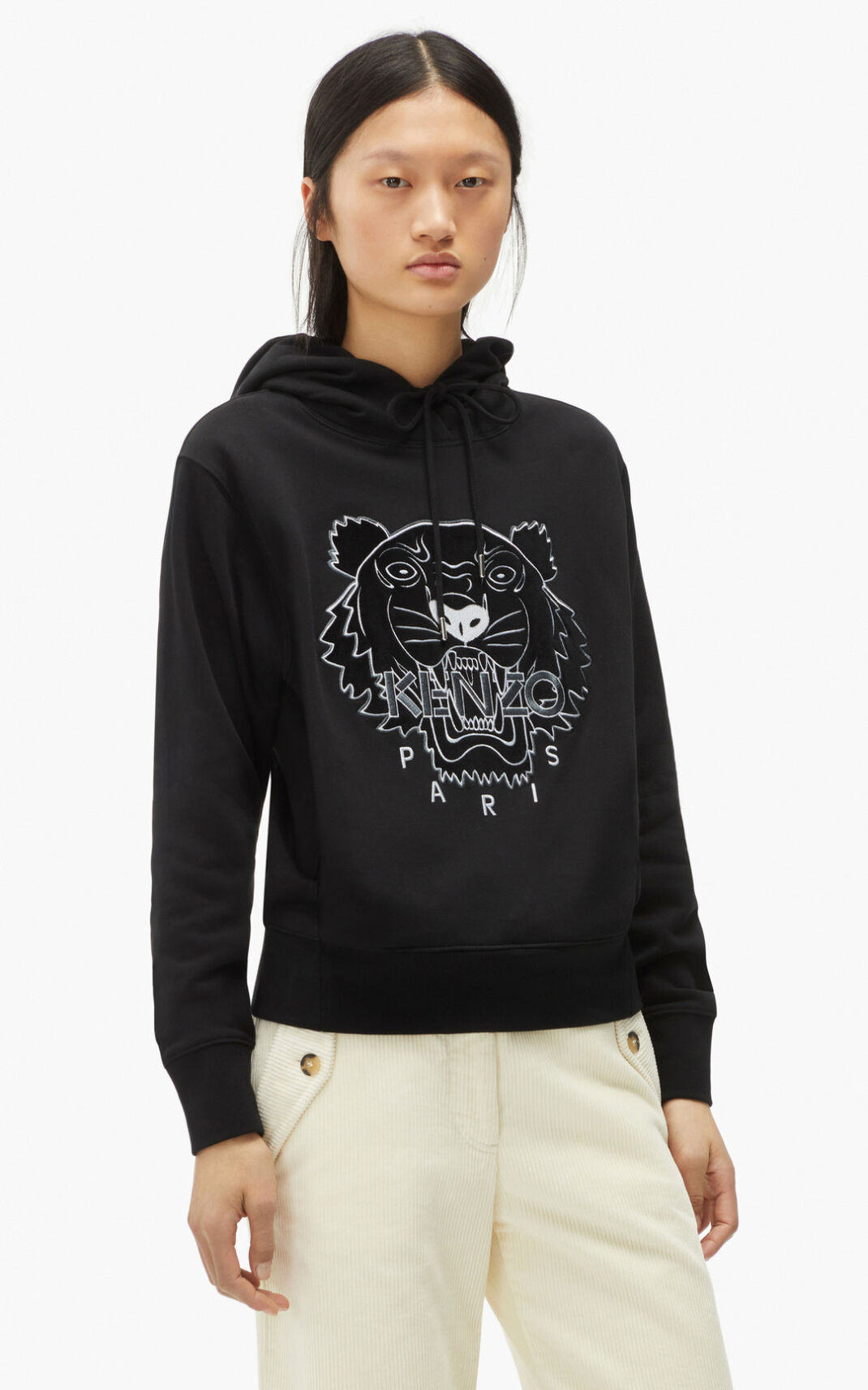 Kenzo The 冬 Capsule 虎 フーディ レディース 黒 - MLUDSP935